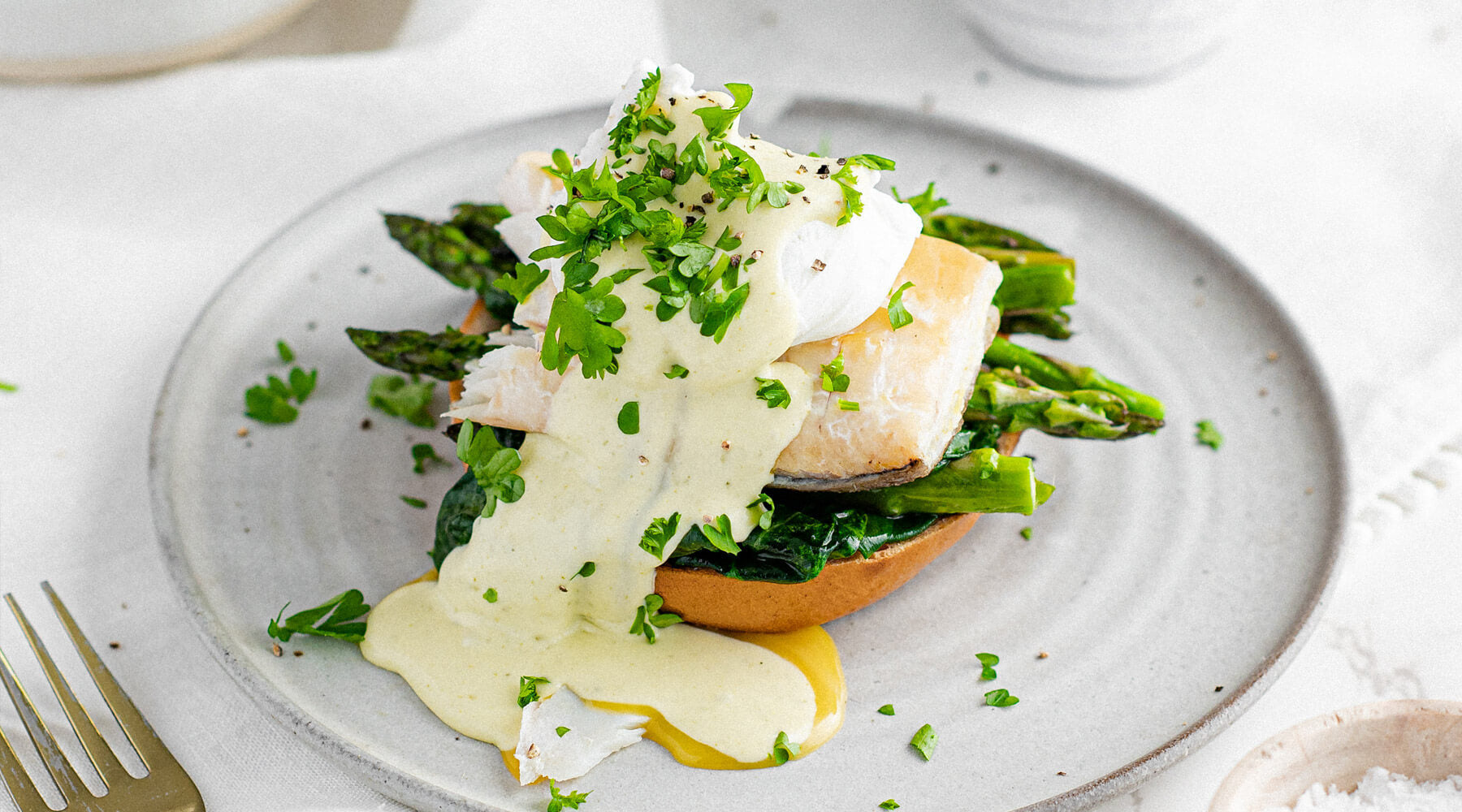 Smoked Haddock With Asparagus &amp; Poached Egg &ndash; Alfred Enderby