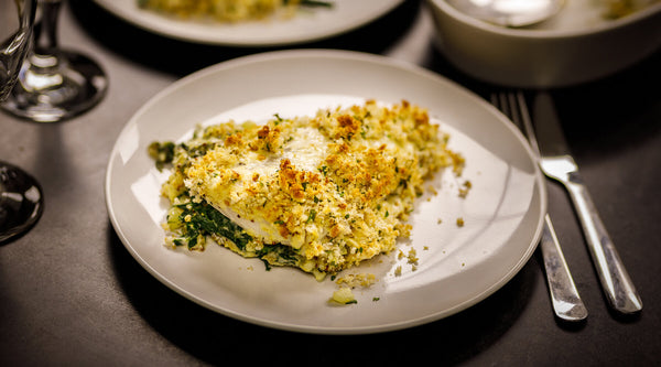 Smoked Haddock with Spinach, Potatoes, Mustard & Cream