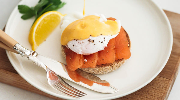 Poached Eggs With Sliced Smoked Salmon